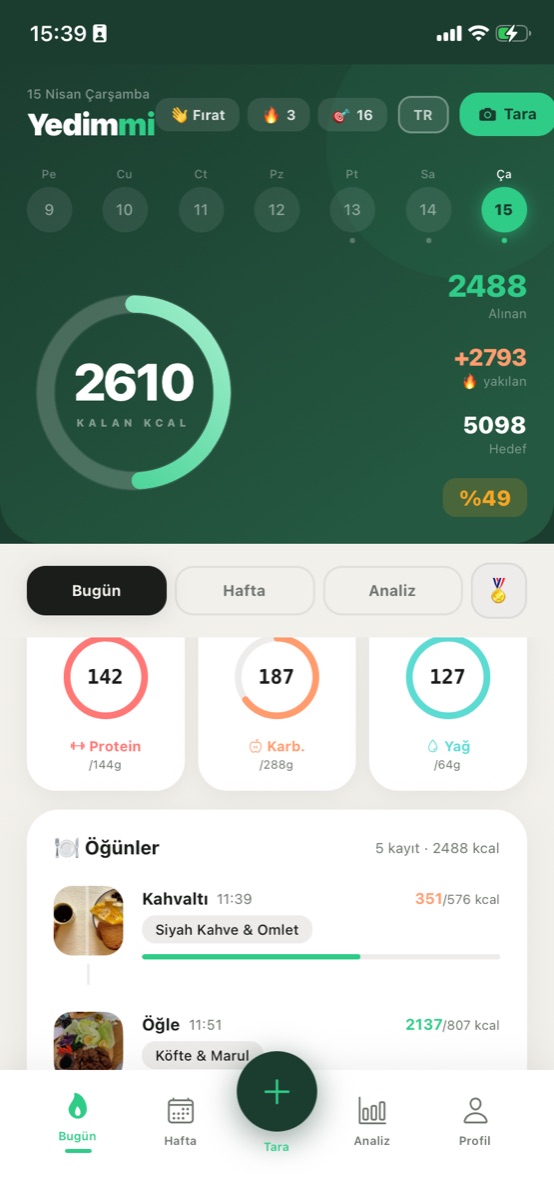Yedimmi Ana Ekran