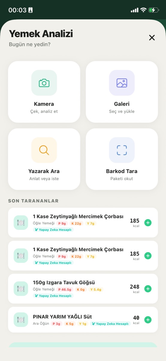 Yedimmi barkod okuyucu besin değeri sorgulama